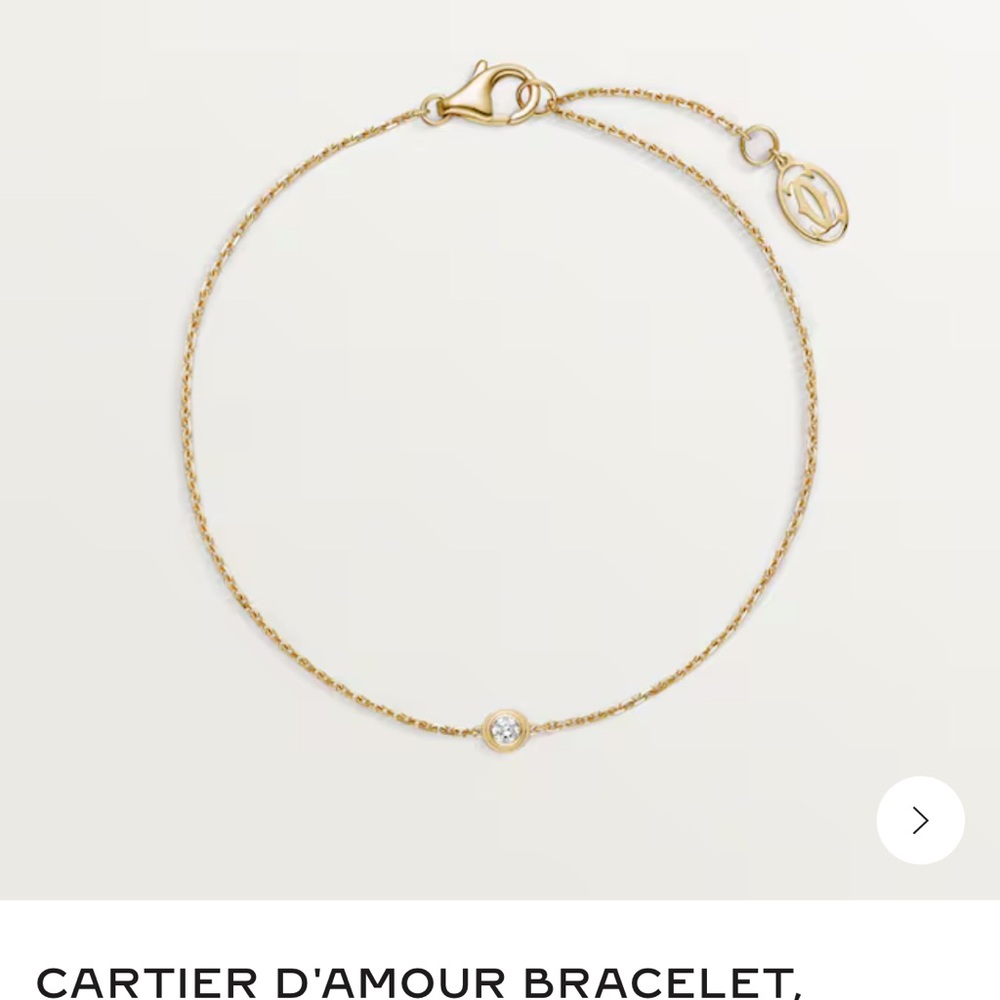 Cartier D'Amour Gold Bracelet with Diamond Accent